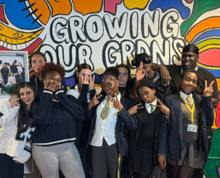 Young people group pose